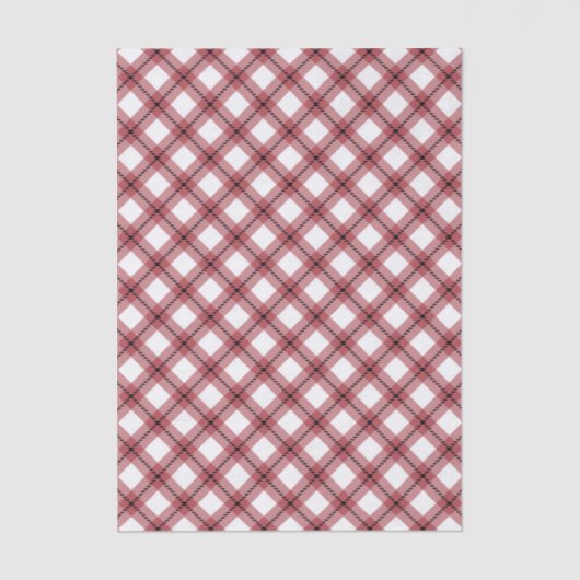 Preppy Red Argyle Plaid Seidenpapier (Vorderseite)