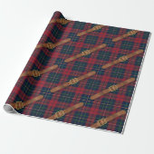 Preppy Red Christmas Plaid With Buckles Geschenkpapier (Ungerollt)