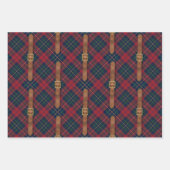 Preppy Red Christmas Plaid With Buckles Geschenkpapier Set (Vorderseite 2)