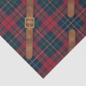 Preppy Red Christmas Plaid With Buckles Seidenpapier (Detail)