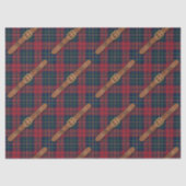 Preppy Red Christmas Plaid With Buckles Seidenpapier (Vorderseite)