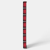 Preppy Red Grid Check Design Samsung Galaxy Hülle (Linke Seite)