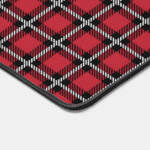 Preppy Red Grid Check Design Schreibtischunterlage (Ecke)