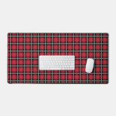 Preppy Red Grid Check Design Schreibtischunterlage (Tastatur & Maus)