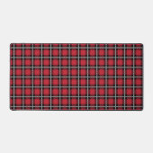 Preppy Red Grid Check Design Schreibtischunterlage (Vorderseite)