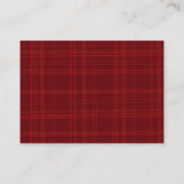 Preppy Red Plaid Teddy Bear Book Request Begleitkarte (Rückseite)
