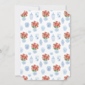 Preppy Red Poinsettia Holidays Brautparty Party Einladung (Rückseite)