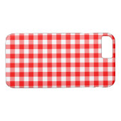 Preppy Red und White Gingham Checked Case-Mate iPhone Hülle (Rückseite (Horizontal))
