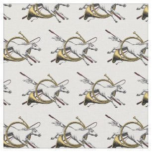 Preppy-Reiter Pferd Springen Durch Horn Farbe Stoff