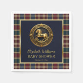 Preppy Reitpferd Blue Baby Showdusche Serviette (Vorderseite)