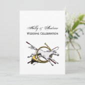 Preppy Reitpferd springt durch Hornfarbe Einladung (Stehend Vorderseite)