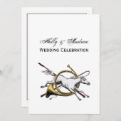 Preppy Reitpferd springt durch Hornfarbe Einladung (Vorne/Hinten)