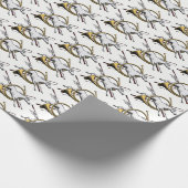 Preppy Reitpferd springt durch Hornfarbe Geschenkpapier (Ecke)