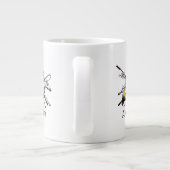 Preppy Reitpferd springt durch Hornfarbe Jumbo-Tasse (Rückseite)