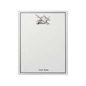 Preppy Reitpferd springt durch Hornfarbe Notizblock (Rotiert)