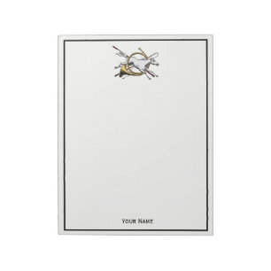 Preppy Reitpferd springt durch Hornfarbe Notizblock