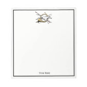 Preppy Reitpferd springt durch Hornfarbe Notizblock (Vorderseite)