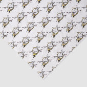 Preppy Reitpferd springt durch Hornfarbe Seidenpapier (Ausschnitt)