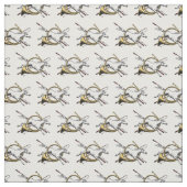 Preppy Reitpferd springt durch Hornfarbe Stoff (Muster)