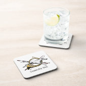 Preppy Reitpferd springt durch Hornfarbe Untersetzer (Rechte Seite)