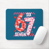 Preppy Retro Coquette Bow 6 7 Six Seven Love Valen Mousepad (Mit Mouse)
