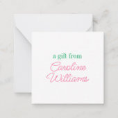 Preppy Retro Palm Beach Pool Party Geschenkanweisu Mitteilungskarte (Rückseite)