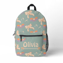 Preppy Ribons and Bows Pastell Backpack