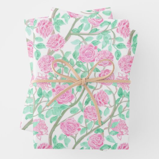 Preppy Rosa Garden Geschenkpapier Set (Beispiel)