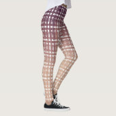 Preppy rosa karierte Mode Leggings (Rechts)