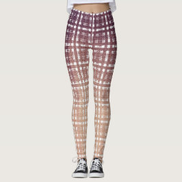 Preppy rosa karierte Mode Leggings