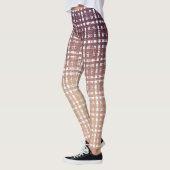 Preppy rosa karierte Mode Leggings (Links)
