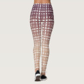Preppy rosa karierte Mode Leggings (Rückseite)