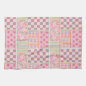 Preppy-Rosa-Patchwork Geschirrtuch (Horizontal)