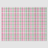 Preppy Rosa und Grün Kariert Seidenpapier (Vorderseite)