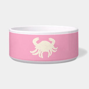 Preppy Rosa Weiße Krabbe Keramik Haustier Schüssel