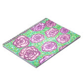 Preppy Rosen Garden Blumendruck Notizblock (Linke Seite)
