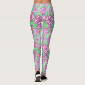 Preppy Rosen Garden Floral Print Leggings (Rückseite)