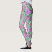 Preppy Rosen Garden Floral Print Leggings (Links)