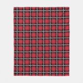 Preppy-Rotes Rasterkaromuster Fleecedecke (Vorderseite)
