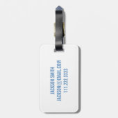 Preppy Safari-Tier personifizieren Gepäckanhänger (Rückseite vertikal)