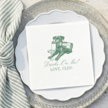 Preppy-Sagegrüner Labrador Champagner-Hochzeit