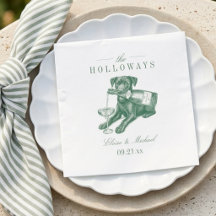Preppy-Sagegrüner Labrador-Champagner-Hochzeit