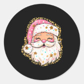 Preppy Santa - Christmas - Funny Christmas - Happy Runder Aufkleber (Vorderseite)