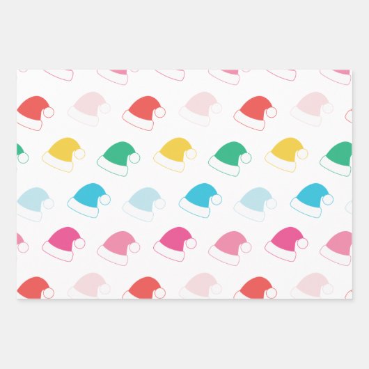 Preppy Santa Claus Pattern Geschenkpapier Set (Vorderseite 3)