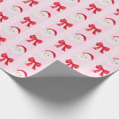 Preppy Santa und verbeugt Weihnachten Geschenkpapier (Ecke)
