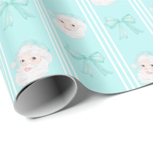 Preppy Santa und verbeugt Weihnachten Geschenkpapier
