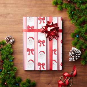 Preppy Santa und verbeugt Weihnachten Geschenkpapier
