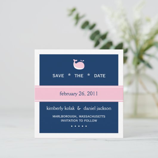 Preppy Save the Date (Stehend Vorderseite)