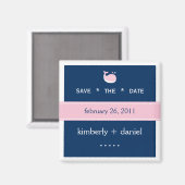 Preppy Save the Date Magnet (Vorderseite/Rückseite)