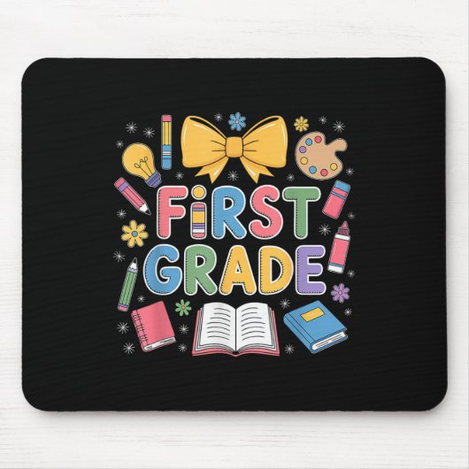 Preppy-Schulanfang der ersten Klasse Coquette-Bow- Mousepad (Vorne)